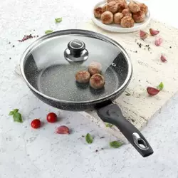 Пательня з кришкою Tiross TS1256P 28cm Пательня з кришкою Tiross TS1256P 28cm