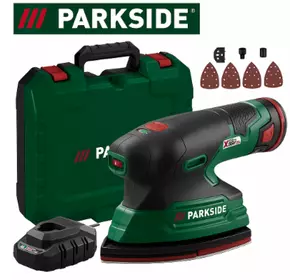 Стартовий набір акумуляторної шліфувальної машини Parkside PAMS 12A1 12V з акумулятором 2Ah та зарядним пристроєм Стартовий набір акумуляторної шліфувальної машини Parkside PAMS 12A1 12V з акумулятором 2Ah та зарядним пристроєм